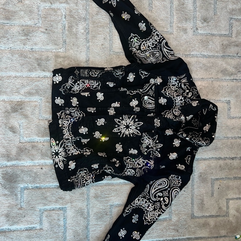 Black and White Paisley Jacket - Amiri